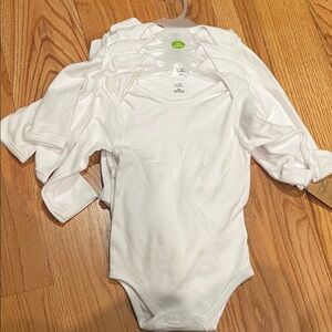 Touched by Nature Size 24 mos. White Baby Bodysuit Pack NWT (see notes)